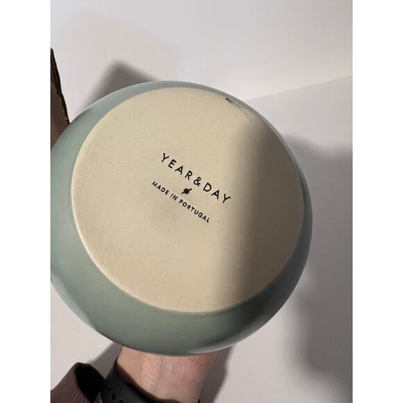 NIB Year & Day Salt Cellar Ceramic Stoneware Kitchenware Palm Blue Green - Picture 6 of 11